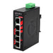 LNP-C500G Compact 5-Port Industrial Gigabit PoE+ Unmanaged Ethernet Switch, 4*10/100/1000Tx (30W/Port) + 1*10/100/1000Tx.