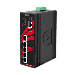 LMP-0601G-SFP-24-V2 6-Port Industrial Gigabit PoE+ Light Layer 3 Managed Ethernet Switch, w/4*10/100/1000Tx (30W/Port), 1*10/100/1000Tx, and 1*100/1000 SFP Slot, 12~55VDC Power Input; 