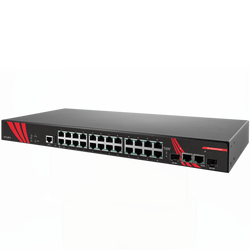 LMP-2602G-SFP 26-Port Industrial PoE+ Gigabit Managed Ethernet Switch, w/24*10/100/1000Tx RJ45 (30W/Port) and 2*Gigabit Combo Ports (2*10/100/1000Tx RJ45 and 2*100/1000 SFP Slots).