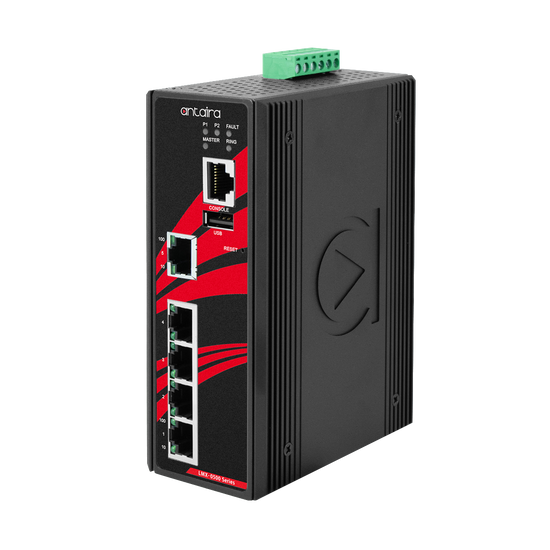 LMX-0500-V2 5-Port Industrial Light Layer 3 Managed Ethernet Switches w/5*10/100Tx - Version 2 Hardware.