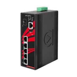 LMX-0601G-SFP-V2 6-Port Industrial Gigabit Light Layer 3 Managed Ethernet Switch, with 5*10/100/1000Tx and 1*100/1000 SFP Slot, 12~48VDC Power Input; Version 2 Hardware.