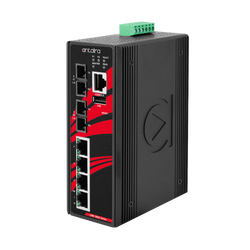 LMX-0602-S3-V2 6-Port Industrial Light Layer 3 Managed Ethernet Switch, with 4*10/100Tx and 2*100Fx SC Single-Mode 30Km, 12~48VDC Power Input; Version 2 Hardware.