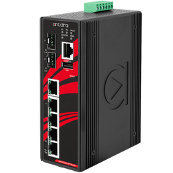 LMX-0702G-SFP-V2 7-Port Industrial Gigabit Light Layer 3 Managed Ethernet Switch, w/5*10/100/1000Tx and 2*100/1000 SFP Slots; Version 2 Hardware.