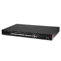 LMX-3228G-10G-SFP-AA 32-Port Industrial Gigabit Managed Ethernet Switch, with 4*10/100/1000 RJ45 Ports, 24*100/1000 SFP Slots, and 4*1G/10G SFP+ Slots with Dual AC Power Supply.