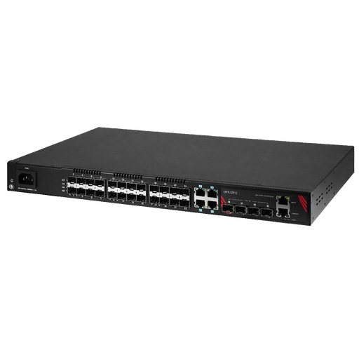 LMX-3228G-10G-SFP-AC&nbsp;32-Port Industrial Gigabit Managed Ethernet Switch, with 4*10/100/1000 RJ45 Ports, 24*100/1000 SFP Slots, and 4*1G/10G SFP+ Slots with Single AC Power Supply.