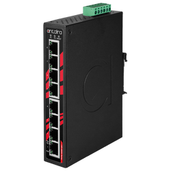 LNP-0800G 8-Port Industrial PoE+ Gigabit Unmanaged Ethernet Switch, with 8*10/100/1000Tx (30W/Port), 48~55VDC Power Input.