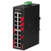 Antaira Technologies LNX-1600 is an industrial unmanaged Ethernet switch designed with 16*10/100 fast Ethernet ports. It is IP30 rated and DIN-Rail mountable