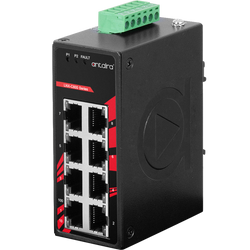 LNX-800A 8-Port 10/100TX Slim Industrial Ethernet Switch.