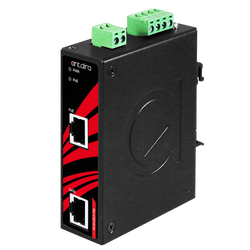 INJ-C201G-bt-T Industrial Gigabit PoE++ Injector - 1*10/100/1000Base-T(X) with PoE-PSE (90W/Port) and 1*10/100/1000Base-T(X); EOT: -40°C to 75°C.